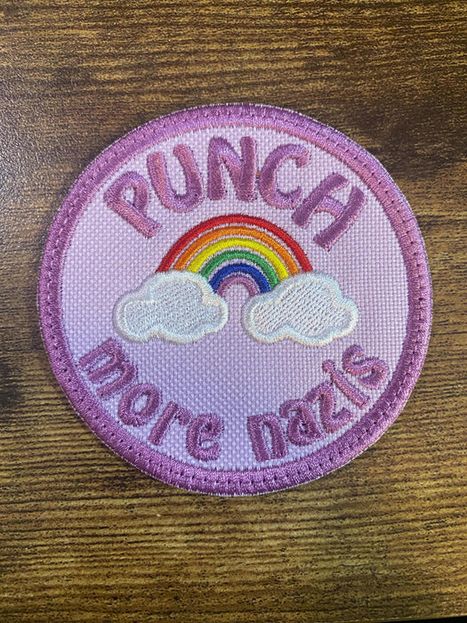 Lavender Anti-Fascist Action Embroidered Patch – 3 or 4 Inch