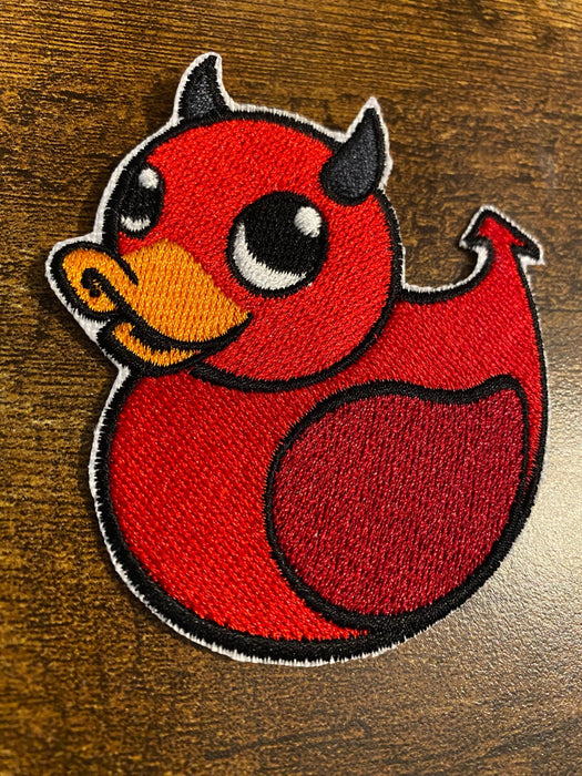 Devil Duckie Embroidered Patch – 2.76" x 3.15"