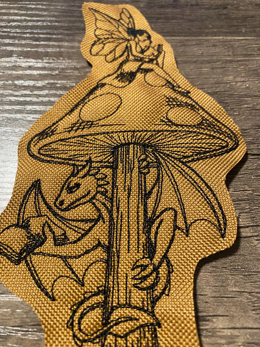 Fairy and Dragon Embroidered Patch – Multiple Sizes