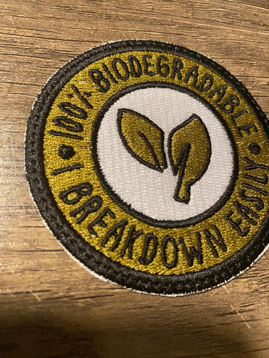 100% Biodegradable – I Breakdown Easy Embroidered Patch – 3"