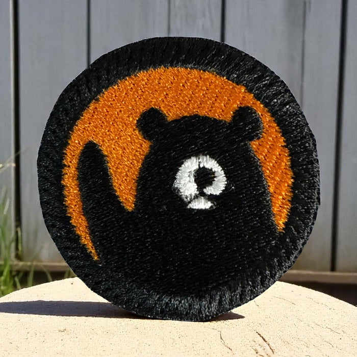 Waving Bear Embroidered Patch – 1.78"