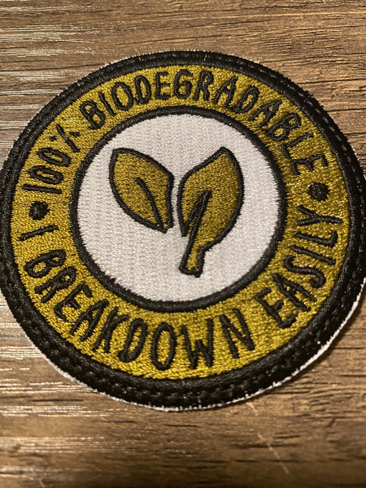 100% Biodegradable – I Breakdown Easy Embroidered Patch – 3"