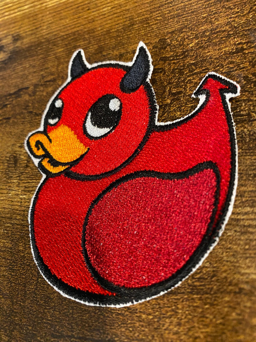 Devil Duckie Embroidered Patch – 2.76" x 3.15"