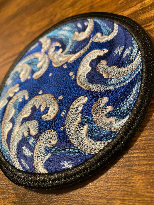 Ocean Waves Embroidered Patch – 5"
