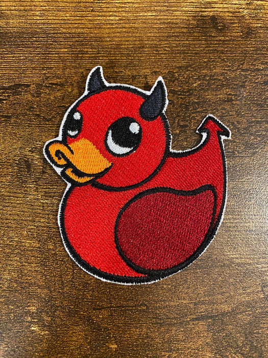 Devil Duckie Embroidered Patch – 2.76" x 3.15"