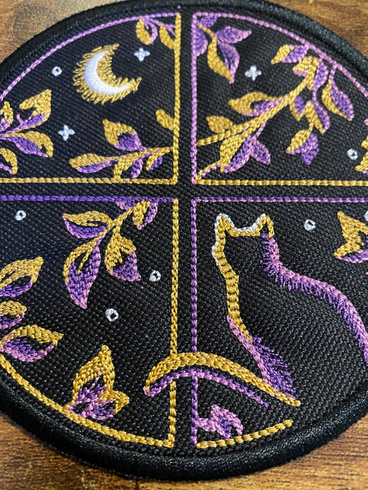 Purr-fect View Cat Window Embroidered Patch – Multiple Sizes