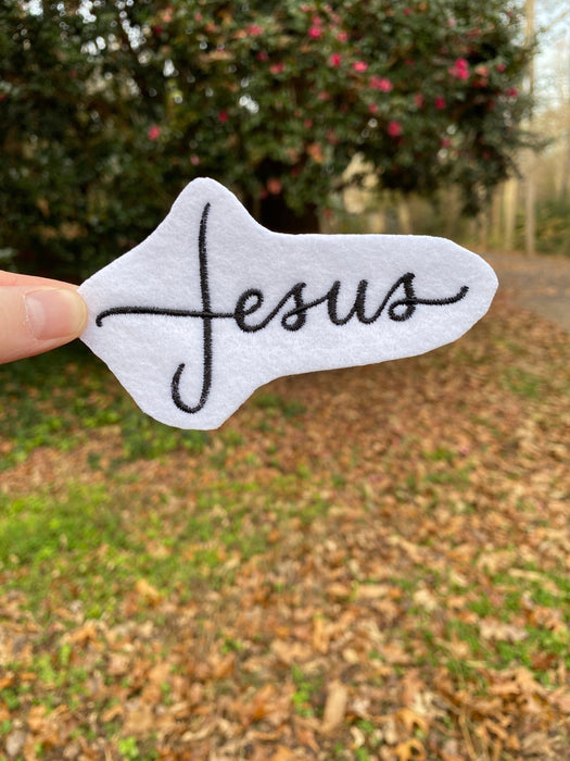 Jesus Arrow Patch – Christian Embroidered Applique