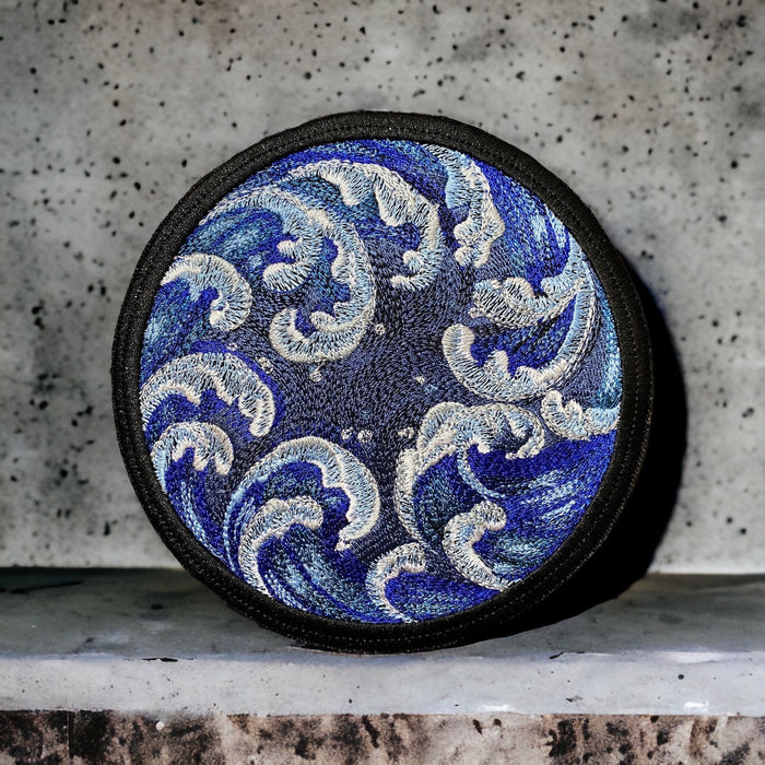 Ocean Waves Embroidered Patch – 5"