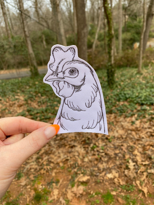 Embroidered Chicken Patch – 2.66" x 3.85"