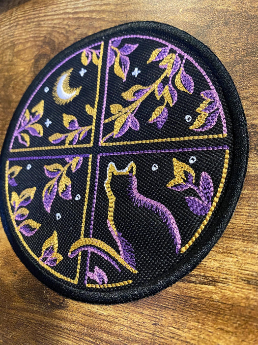 Purr-fect View Cat Window Embroidered Patch – Multiple Sizes