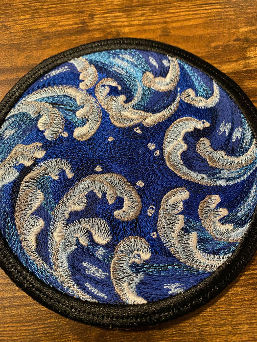 Ocean Waves Embroidered Patch – 5"