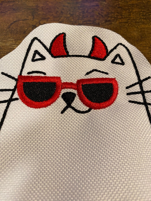 Purr Evil Cat Embroidered Patch – Multiple Sizes