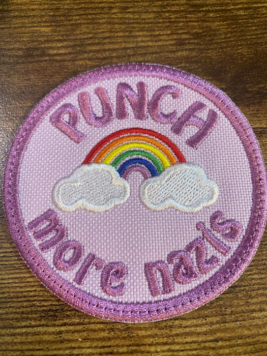 Lavender Anti-Fascist Action Embroidered Patch – 3 or 4 Inch