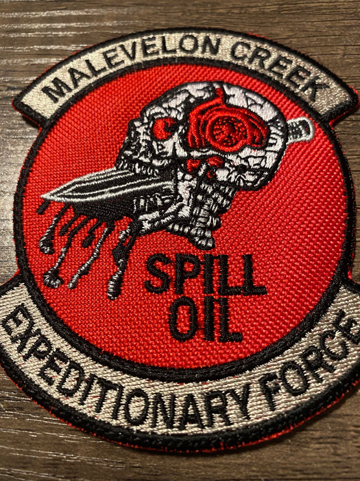 Malevelon Creek “Spill Oil Expeditionary Force” Patch – Helldivers Inspired