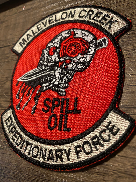 Malevelon Creek “Spill Oil Expeditionary Force” Patch – Helldivers Inspired