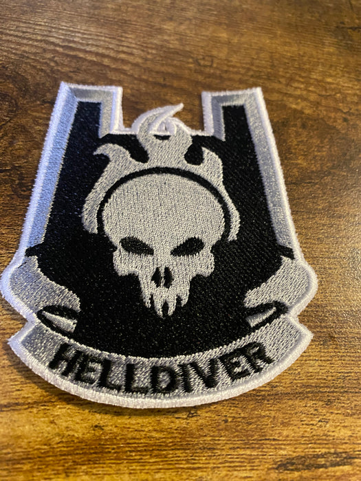 Helljumper/Helldiver Embroidered Patch – ODST-Inspired Helldivers Crossover Morale Patch (Iron-On, Sew-On, Hook)