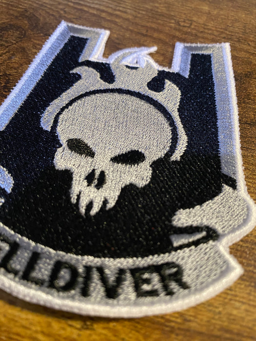 Helljumper/Helldiver Embroidered Patch – ODST-Inspired Helldivers Crossover Morale Patch (Iron-On, Sew-On, Hook)