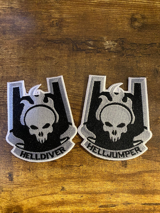 Helljumper/Helldiver Embroidered Patch – ODST-Inspired Helldivers Crossover Morale Patch (Iron-On, Sew-On, Hook)