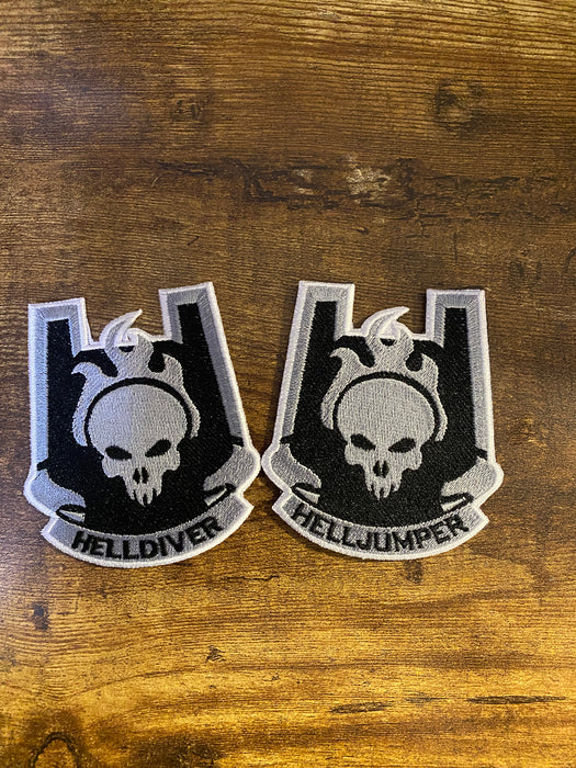 Helljumper/Helldiver Embroidered Patch – ODST-Inspired Helldivers Crossover Morale Patch (Iron-On, Sew-On, Hook)