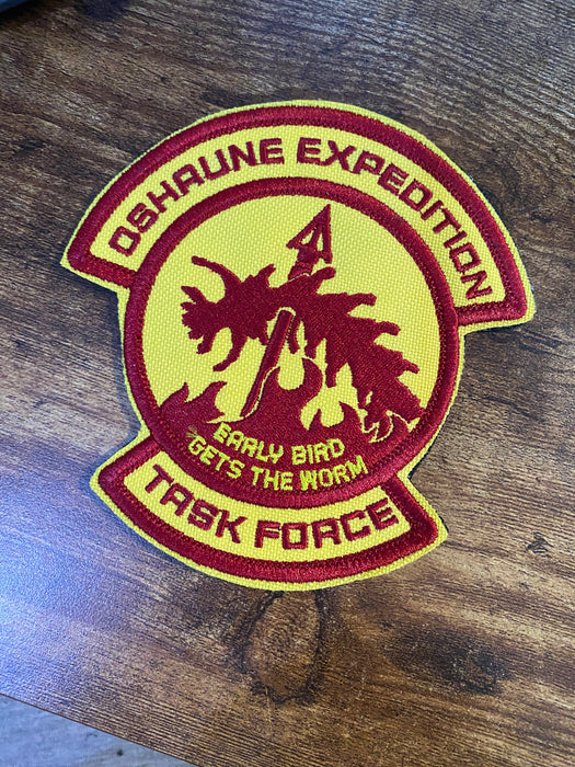 Helldivers Oshaune Battle Patch – Embroidered Morale Emblem, 4.96" x 4.78" – Sew On, Iron On, or Hook Backing