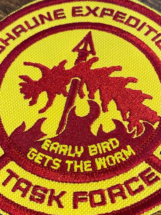 Helldivers Oshaune Battle Patch – Embroidered Morale Emblem, 4.96" x 4.78" – Sew On, Iron On, or Hook Backing