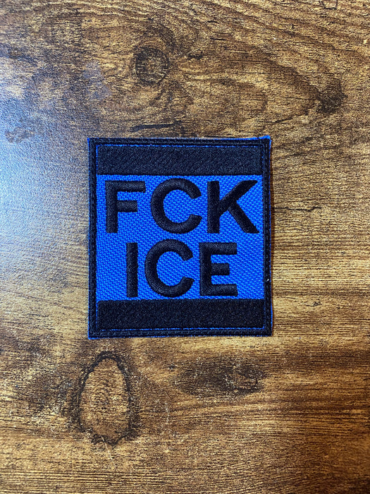 FCK ICE Embroidered Morale Patch – 2.5 x 2.78 – Iron On, Sew On, Hook Backing