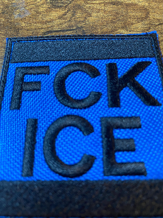 FCK ICE Embroidered Morale Patch – 2.5 x 2.78 – Iron On, Sew On, Hook Backing
