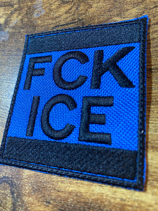 FCK ICE Embroidered Morale Patch – 2.5 x 2.78 – Iron On, Sew On, Hook Backing