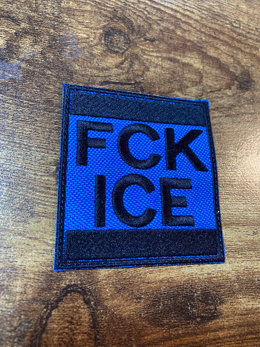 FCK ICE Embroidered Morale Patch – 2.5 x 2.78 – Iron On, Sew On, Hook Backing