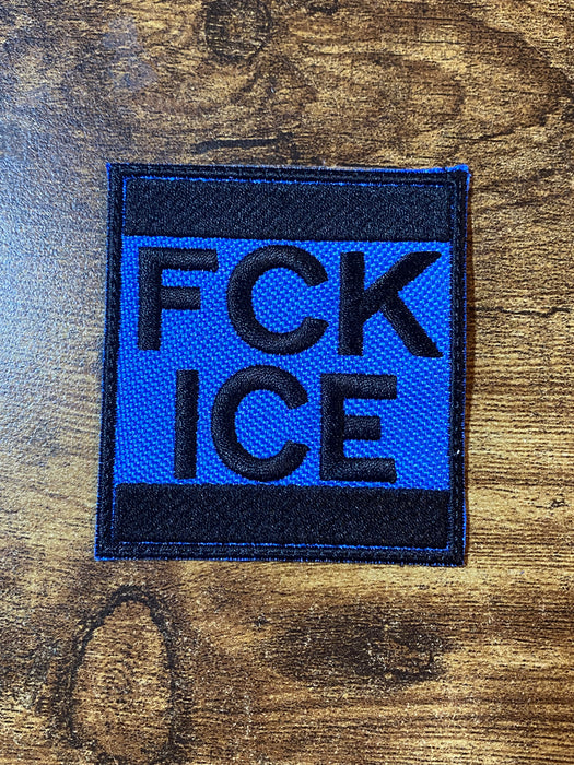 FCK ICE Embroidered Morale Patch – 2.5 x 2.78 – Iron On, Sew On, Hook Backing