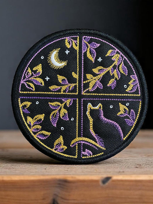 Purr-fect View Cat Window Embroidered Patch – Multiple Sizes