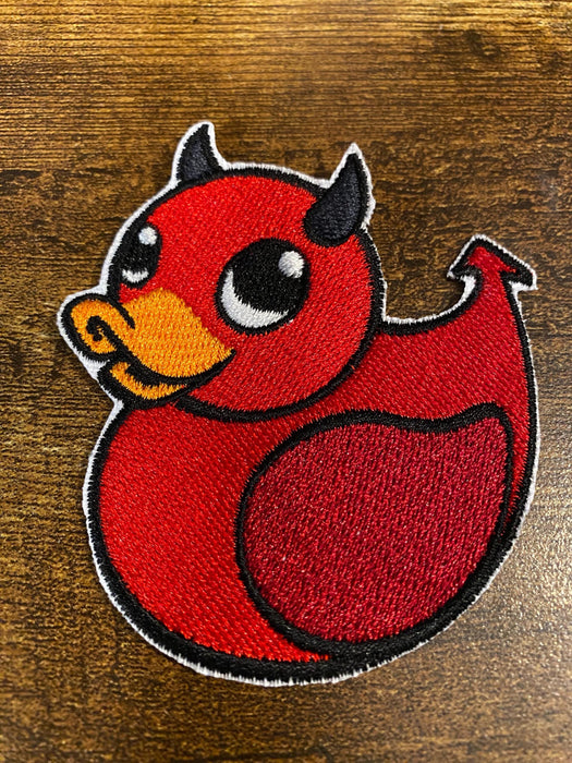 Devil Duckie Embroidered Patch – 2.76" x 3.15"
