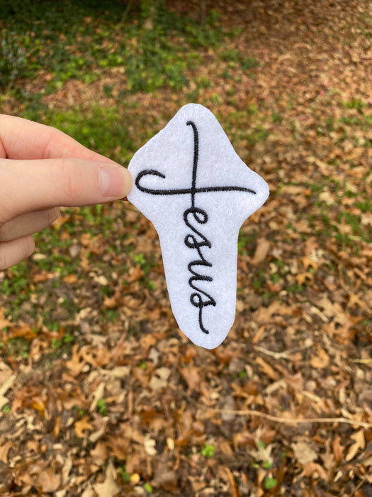 Jesus Arrow Patch – Christian Embroidered Applique