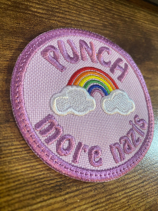 Lavender Anti-Fascist Action Embroidered Patch – 3 or 4 Inch