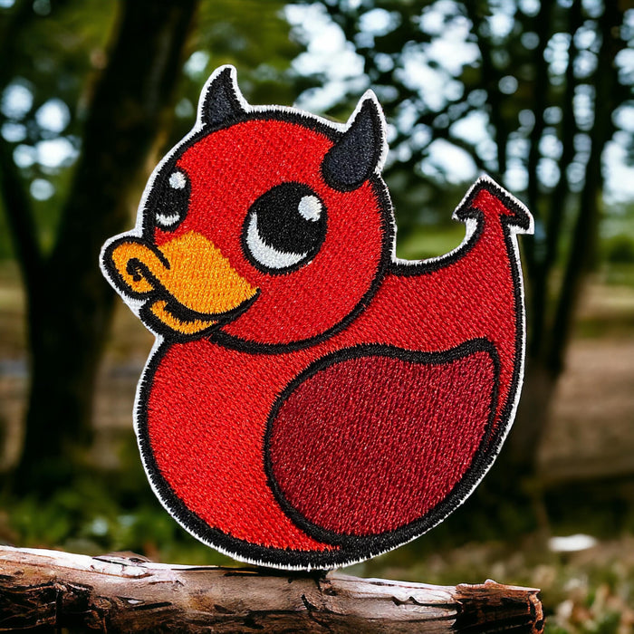 Devil Duckie Embroidered Patch – 2.76" x 3.15"