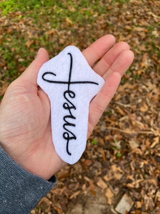 Jesus Arrow Patch – Christian Embroidered Applique