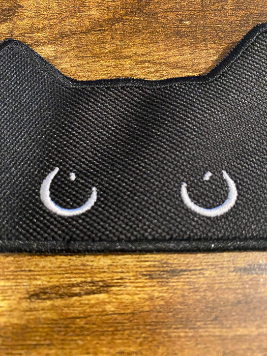 Cat Peeking Embroidered Patch – Sizes 2.25" to 8"