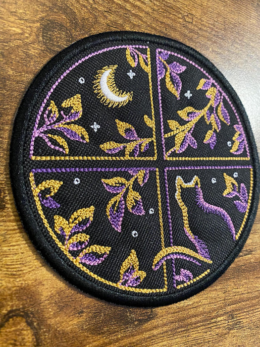 Purr-fect View Cat Window Embroidered Patch – Multiple Sizes