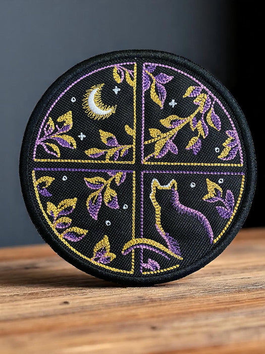Purr-fect View Cat Window Embroidered Patch – Multiple Sizes