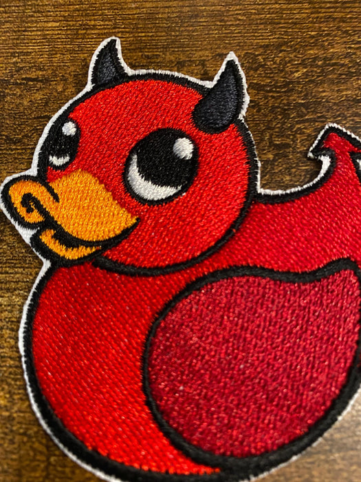 Devil Duckie Embroidered Patch – 2.76" x 3.15"